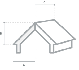Výpočet plochy střechy