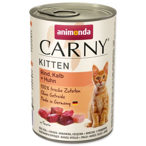 Carny Kitten Rindfleisch + Kalbfleisch + Huhn in Dosen 400 g