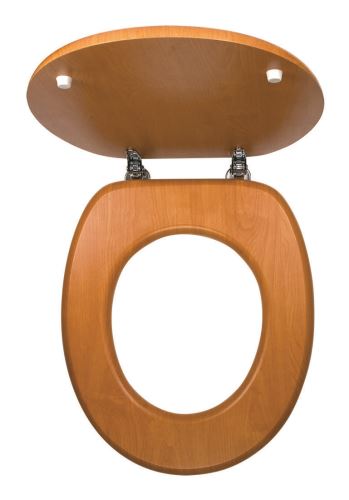 WC-Sitz aus Holz WALNUSS hell
