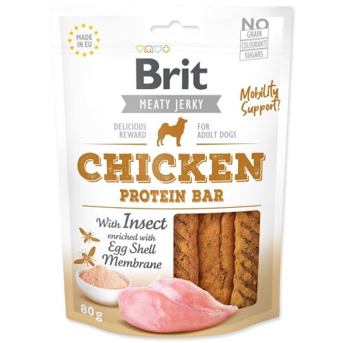 Snack BRIT Jerky Huhn mit Insekten-Protein-Riegel 80 g