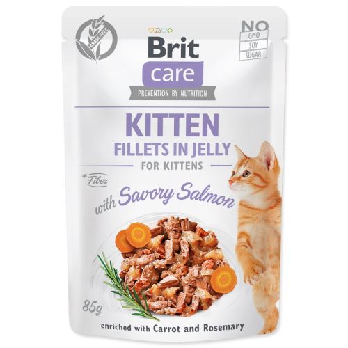 BRIT Care Cat Pouch KITTEN - Pikanter Lachs in Gelee 85 g