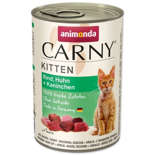 Carny Kitten Rind + Huhn + Kaninchen in Dosen 400 g