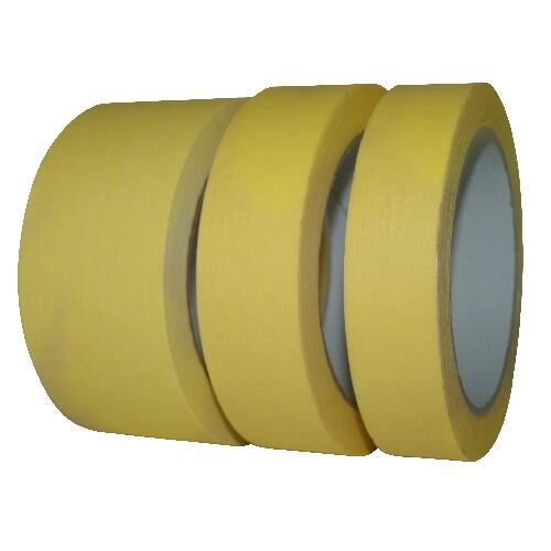 Kreppband 19mmx50m gelb bis 60 Grad