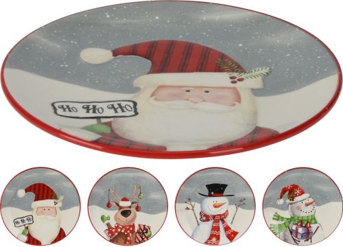 Teller 24cm Weihnachten aus Keramik Mix von Dekoren