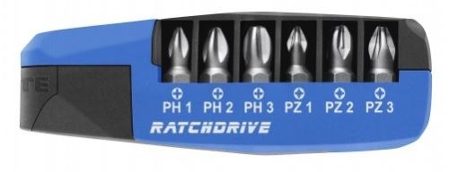 WITTE Ratsche mit Bits RatchDrive PH/PZ - 1er-Pack