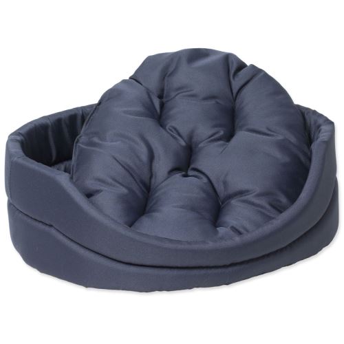 Hundebett DOG FANTASY oval mit Kissen dunkelblau 100 cm 1 Stück