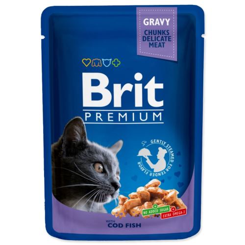 BRIT Premium Katze Kabeljau Fisch 100 g