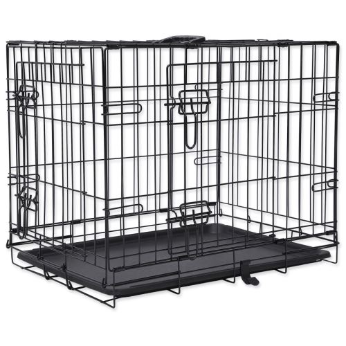 Käfig DOG FANTASY faltbar schwarz S - 2x Türen 1 Stück