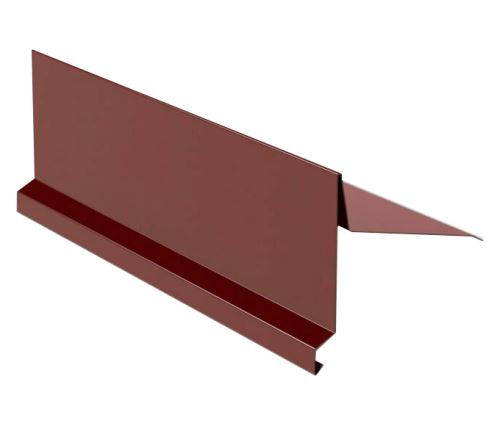 Ortgangblech für Steildach Br. 250 mm, beidseitig CLR-farbig, Dunkelrot RAL 3009