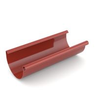 BRYZA Kunststoffdachrinne Ø 125 mm, Länge 4M, Rot RAL 3011
