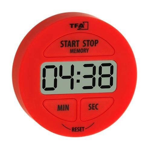 Digitale Minute mit Stoppuhr Durchmesser 5,5 cm rot