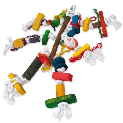Spielzeug BIRD JEWEL geflochtenes hängendes Holz - Seil 40 cm 1 St.
