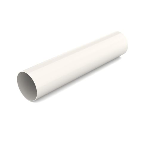 BRYZA Kunststoff Dachfallrohre ohne Hals Ø 110 mm, Länge 3M, Weiß RAL 9010