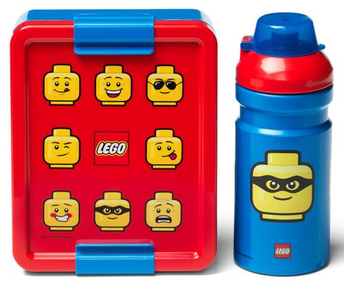 Brotzeitdose 20x17,3x7,1cm + Flasche 390ml,PP+ Silikon LEGO ICONIC CLASSIC 2-teiliges Set