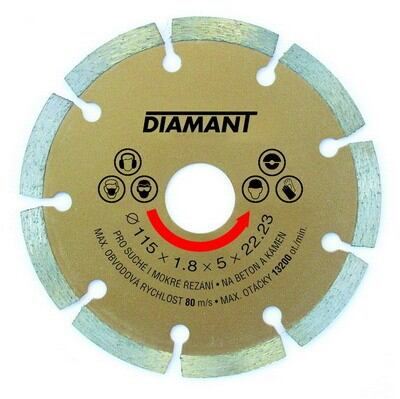 DIAMANT Diamantscheibe Segment 180x22,2 / Packung 1 Stk.
