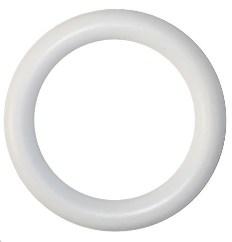 Kunststoffring mit Haken, Farbe weiß (10 Stück)