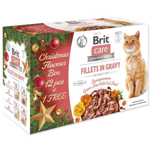 BRIT Care Cat Weihnachten Multipack 12 + 1 Stück 1105 g