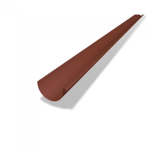 PREFA Dachrinnen, Halbrundrinnen 3m lang, Ø 125 mm (r.b. 280 mm), dunkelrot