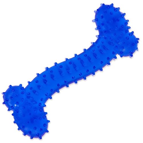 Spielzeug DOG FANTASY Gummiknochen blau 11 cm 1 Stück