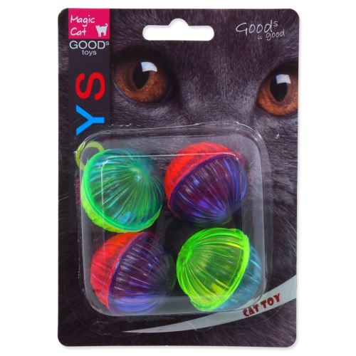 Spielzeug Magic Cat Ball glänzendes Plastik mit Sound 3,75cm 4St.