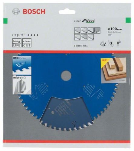 BOSCH Sägeblatt Expert for Wood 190 x 30 x 2,6 mm, 56 2608644050
