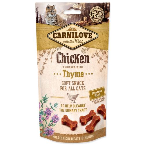 CARNILOVE Cat Semi Moist Snack Huhn angereichert mit Thymian 50 g