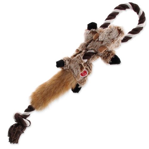 Spielzeug DOG FANTASY Skinneeez mit Seil Fuchs 35 cm 1 Stück