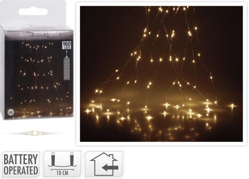 Weihnachtsbeleuchtung NETZWERK 1,9m 160 LEDs warmweiß