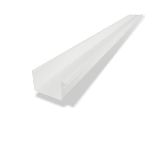 PREFA Quadratische Dachrinne, 3m lang, 86 mm breit (250 mm breit), Prefa weiß P10