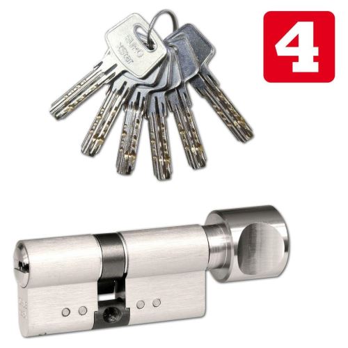 Zylindereinsatz 30+35 mit Knopf 6 Schlüssel Ni, 4. Sicherheitsklasse RICHTER