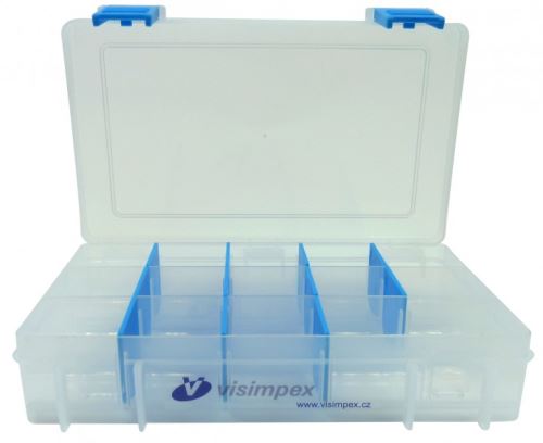 VISIBOX leer L, transparent/blau - 206x137x45 - Packung mit 1 Stück
