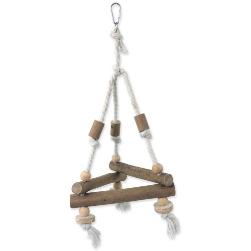 EPIC PET hängendes Holzspielzeug - Dreieck mit Seil 37 cm