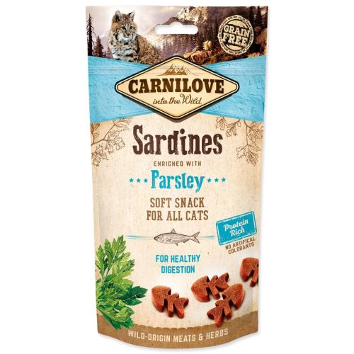 CARNILOVE Cat Semi Moist Snack Sardine angereichert mit Petersilie 50 g