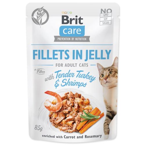 BRIT Care Cat Pouch Tender Turkey & Shrimps in Jelly 85 g