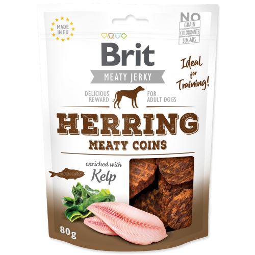 Snack BRIT Jerky Hering fleischige Münzen 80 g