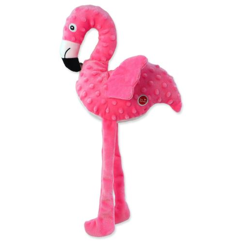 Spielzeug DOG FANTASY Recyceltes Spielzeug Flamingo mit raschelnden Flügeln 49 cm