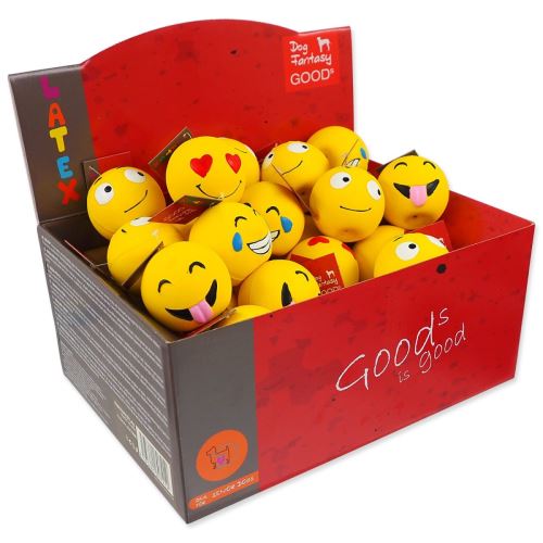 Display-Spielzeug DOG FANTASY Latex Emoji Ball 36 Stück