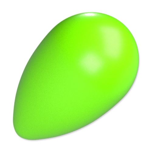 Spielzeug DOG FANTASY Eggy Ball Ei Form grün 8 x 13 cm