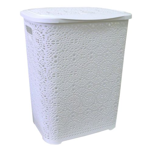 Kunststoffkorb für schmutzige Wäsche MONAKO 57x45x38cm weiß