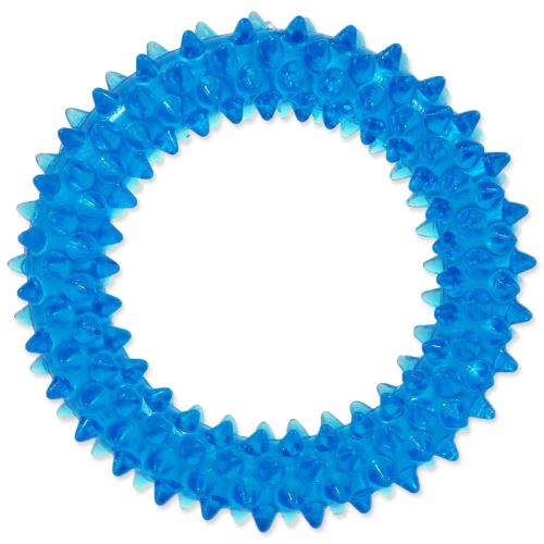 Spielzeug DOG FANTASY Ring mit Wellenschliff blau 7 cm 1 Stück