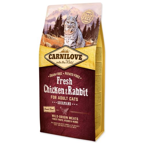 CARNILOVE Fresh Huhn & Kaninchen Gourmand für ausgewachsene Katzen 6 kg
