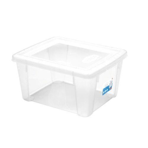 Aufbewahrungsbox aus Kunststoff mit Deckel SCATOLA 2L, 19x16x10cm, transparent