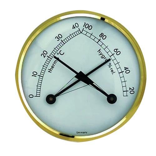 Thermometer und Hygrometer 2 in 1 7 cm Metall
