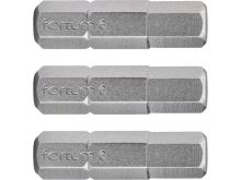 FORTUM Innensechskant-Bit Set 3 Stk., H 6 x 25 mm, S2 4741508