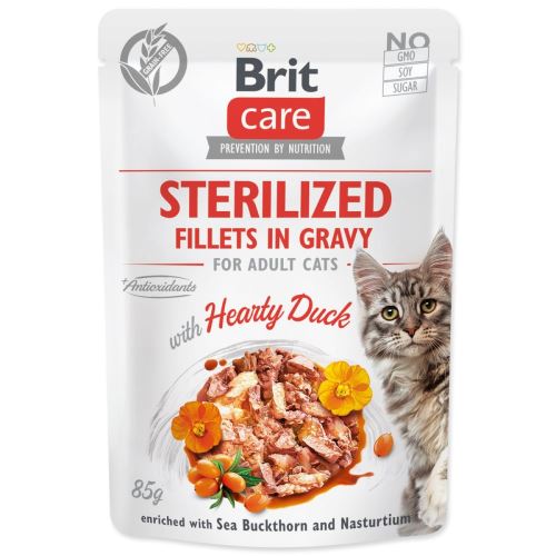 BRIT Care Cat Sterilized Filets in Soße mit herzhafter Ente 85 g