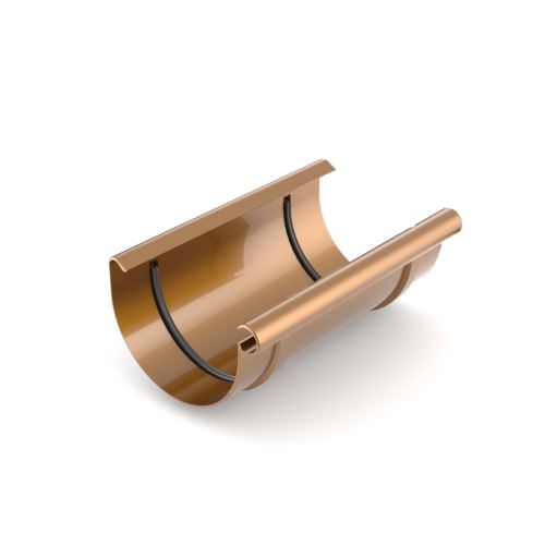 BRYZA Dachrinnenverbinder aus Kunststoff Ø 125 mm, Kupfer - eigene Farbe