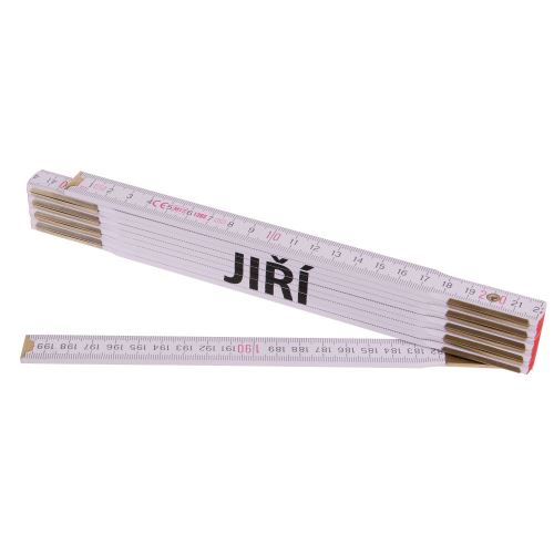 Faltbare 2m JIRI (PROFI,weiß,Holz) - Verpackung 1 Stück