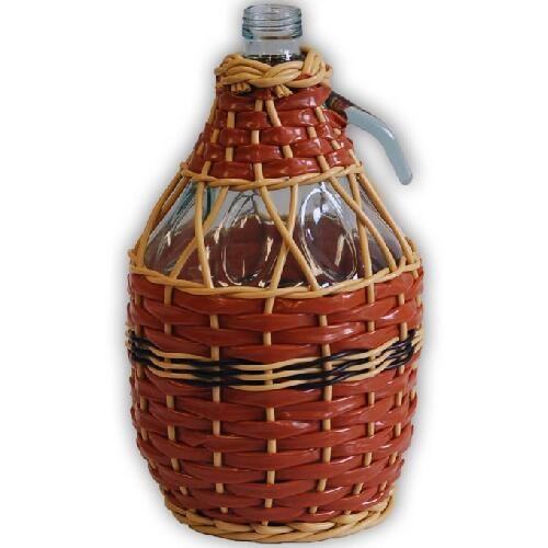 Demijohn geflochten 3l Farbenmix