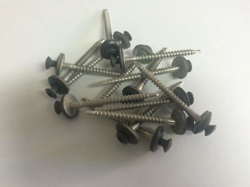 PREFA Edelstahlschrauben mit Dichtung 4,5 x 60 mm für Firsthaube Jet-Lüfter