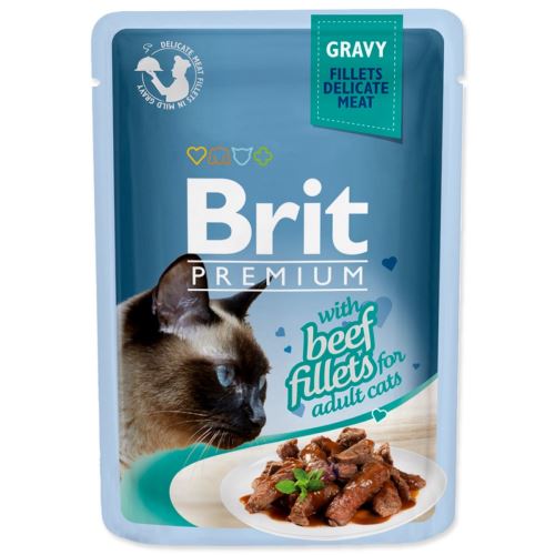 BRIT Premium Cat Delicate Filets in Soße mit Rindfleisch 85 g